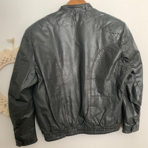 Vintage leather jacket 80s - Picture 2 of 6